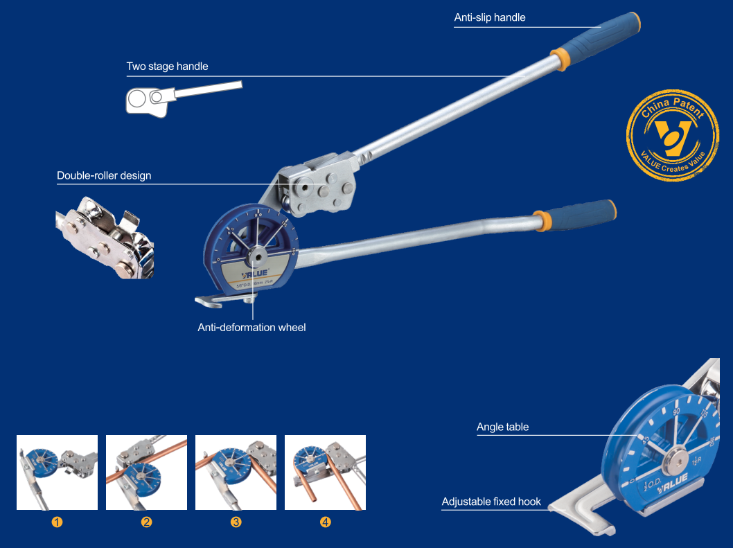 Трубогиб рычажный VALUE; VBT-3