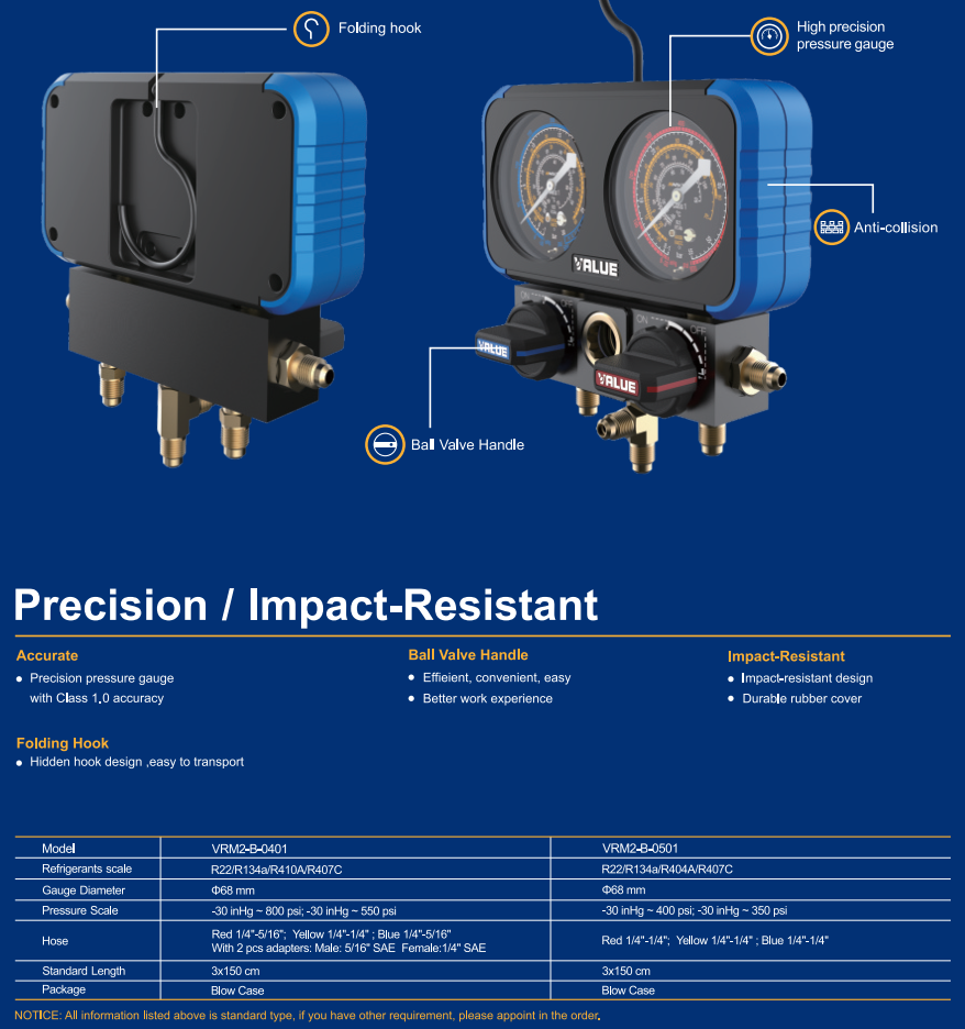 Манометрический коллектор VALUE NAVTEC VRM2-B-0501
