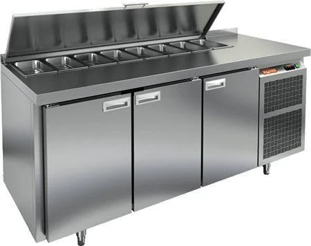СТОЛ ДЛЯ САЛАТОВ HICOLD SL1-111GN C КРЫШК. (1835х700х850мм, 0,22, +2/+10, для 8хGN1/3)