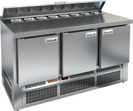 СТОЛ ДЛЯ САЛАТОВ HICOLD SLE2-111GN С КРЫШК. (1485х700х850мм, 0,22, +2/+10, для 8хGN1/6)