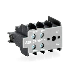 Блок-контакт ABB фронтальный CAF6-11M для B6(B7)-30, VB, 1NO+1NC, 4А/230VAC