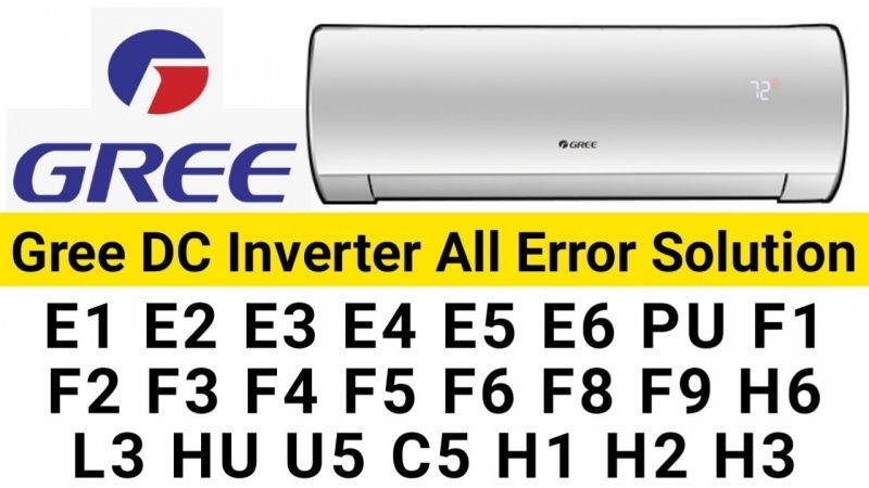 Коды ошибок бытовых кондиционеров Gree и их значения. 