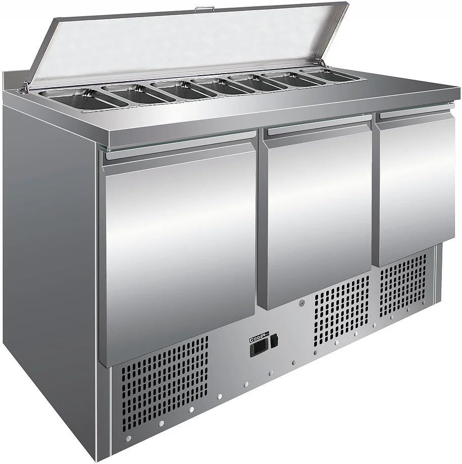 СТОЛ ХОЛОДИЛЬНЫЙ ДЛЯ САЛАТОВ COOLEQ S903-7GN 1/3 (1365x700x880/920мм, 220В ,0.24кВт; 400л, для 7хGN1/3)