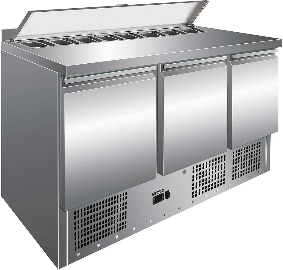 СТОЛ ХОЛОДИЛЬНЫЙ ДЛЯ САЛАТОВ COOLEQ S903-8GN 1/6 (1365x700x880/920мм, 220В ,0.24кВт; 400л, для 8хGN1/6)