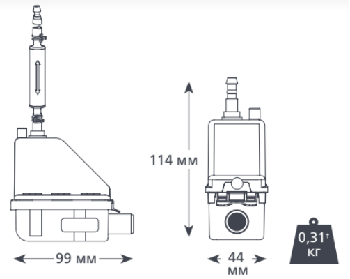 Дренажный насос Aspen Pumps Mini Lime Inoac Silent+ Aspen Mini Lime S+Inoac style white